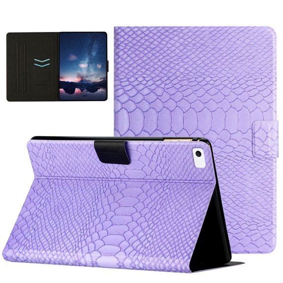 Allytech for iPad Mini 5th Gen 2019 Case, iPad Mini 4 Case 2015, Premium PU Leather Multi-Angle Viewing Folio Stand Auto Sleep Wake up Card Slots Case for iPad Mini 5/ Mini 4 (7.9 inch), Purple