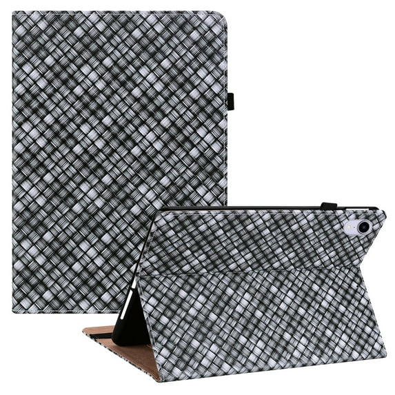 Allytech iPad Mini 6 Case and Cover, iPad Mini 8.3" 6th Gen Case 2021, Durable Synthetic Leather Card Slots Wallet Flip Kickstand Anti-Drop Elastic Band Case with Pen Holder for iPad Mini 2021, Black