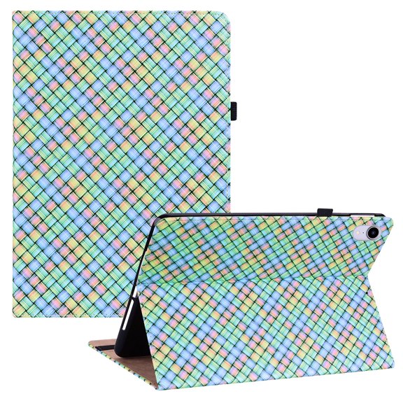 Allytech iPad Mini 6 Case and Cover, iPad Mini 8.3" 6th Gen Case 2021, Durable Synthetic Leather Card Slots Wallet Flip Kickstand Anti-Drop Elastic Band Case with Pen Holder for iPad Mini 2021,Rainbow