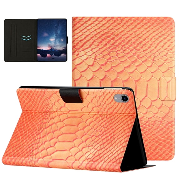 Allytech for iPad Mini 6 Case, iPad Mini 8.3" Case 2021, Premium PU Leather Multi-Angle Viewing Folio Stand Auto Sleep Wake up Card Slots Case for iPad Mini 6th Gen 2021, Orange