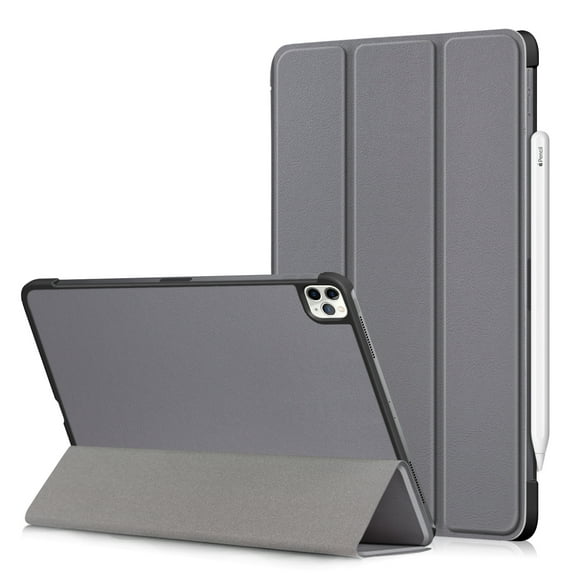 Allytech iPad Pro 11 2020 Case 2nd Generation, Slim Lightweight [Support Apple Pencil Charging] Auto Sleep Wake Trifold Stand Protective Smart Cover Case for Apple iPad Pro 11 Inch 2020 - Gray