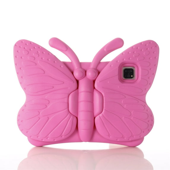 Allytech iPad Pro 11" 3rd 2nd 1st Gen Case with PET Screen Protector, Cute Butterfly Kids Girls Cover Heavy Duty Shockrpoof Drop Protection Kickstand Case for Apple iPad Pro 11 2021 2020 2018 -Rose