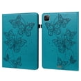 thumbnail image 1 of Allytech iPad Pro 11 Butterfly Embossed 11" Slim Fit Shockproof Smart Cover with Kickstand Tablet Case with Pencil Holder, Blue, 1 of 1