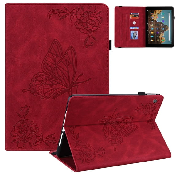 Allytech iPad Pro 11 Case (1st/2nd/2rd Gen), iPad Pro 11 2021 Case, Premium PU Leather Slim Multi Angle Stand Shockproof Pencil Holder Protection TPU Back Cover Case for Apple iPad Pro 11-inch,Red