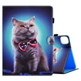 thumbnail image 1 of Allytech iPad Pro 11 Case 2021/2020/2018, Slim Fit Flip Multi Angle Stand Smart Cover Auto Sleep Wake Shockproof Protection Anti-scratch Case for Apple iPad Pro 11 1st 2nd 3rd Gen - Cat, 1 of 7