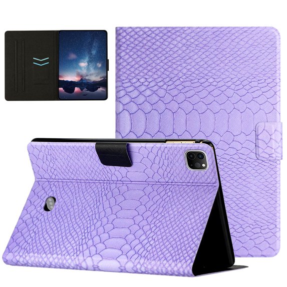 Allytech for iPad Pro 11 inch Case(1st, 2nd, 3rd & 4th Gen)2018/2020/2021/2022, iPad Air 5/Air 4 Case 10.9", Premium PU Leather Folio Stand Auto Sleep Wake up Card Slots Case, Purple
