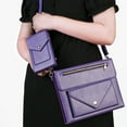 thumbnail image 1 of Allytech iPad Pro 12.9 Handbag Case, Crossbody Wallet Case with Detachable Phone bag Zipper Pocket Business Bag with Shoulder Strap for iPad Pro 12.9 inch 5th/4th/3th Gen 2021/2020/2018,Purple, 1 of 10