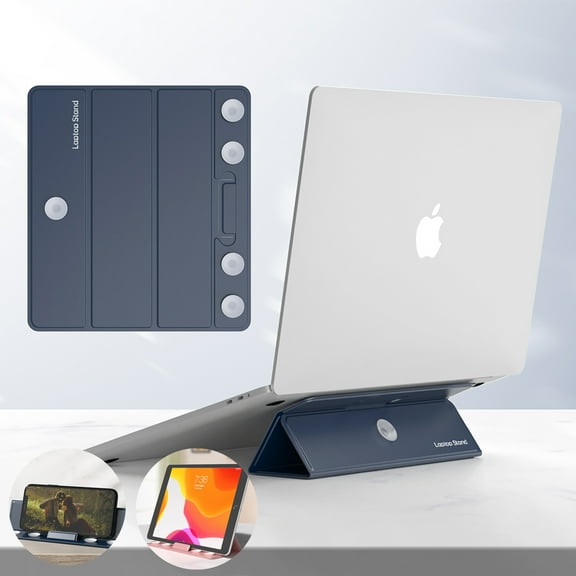 Allytech iPad Stand, Tablet Stand, Laptop Stand, Adjustable Portable Universal Stand for Laptop Tablet Phone Notebook Stand Holder with Suction Cup - Blue