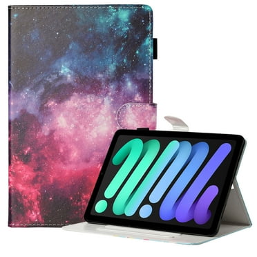 Allytech iPad mini 6 Case, iPad mini 6 8.3-Inch Case, PU Leather Multi Angle Stand Smart Cove with Auto Sleep Wake Pencil Holder Shockproof Protective Case for Apple iPad mini 6th Gen, Galaxy