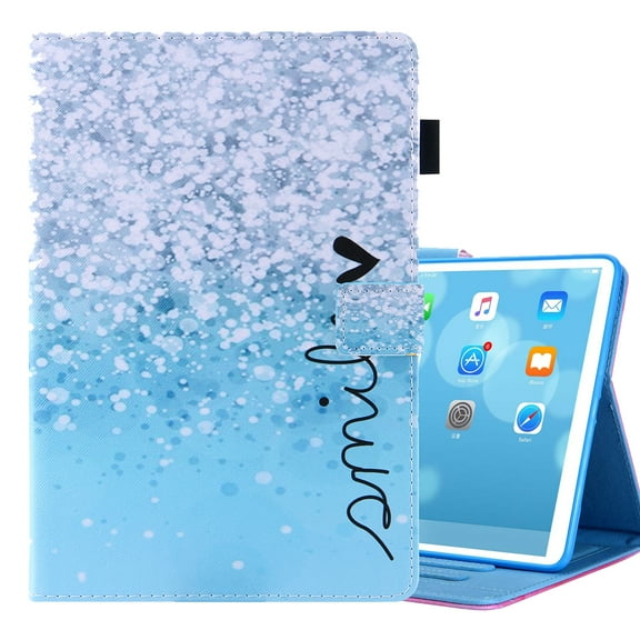 Allytech iPad mini 6 Case, iPad Mini 6 Flip Case 8.3", PU Leather Smart Cover Auto Sleep Wake Multi Angle Stand Shockproof Protection TPU Back Cover for Apple iPad mini 6 2021, Blue Sand