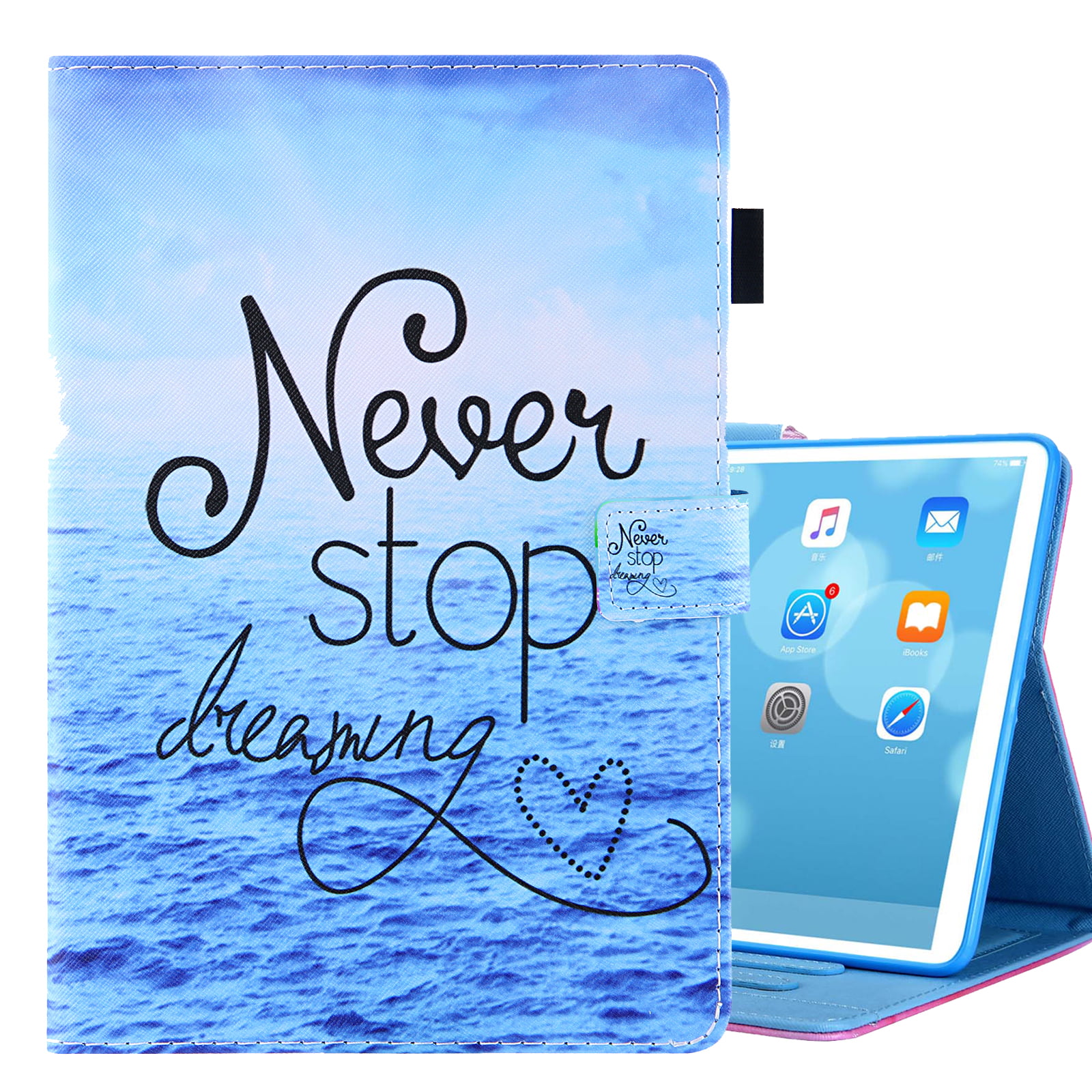 For iPad Air 2 / Air 1 Case, SuperGuardZ Clear TPU Shockproof Protection  Armor Shield Guard + LED Stylus Pen