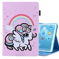 thumbnail image 1 of Allytech iPad mini 6 Case, iPad Mini 6 Flip Case 8.3", PU Leather Smart Cover Auto Sleep Wake Multi Angle Stand Shockproof Protection TPU Back Cover for Apple iPad mini 6 2021, Rainbow Unicorn, 1 of 6