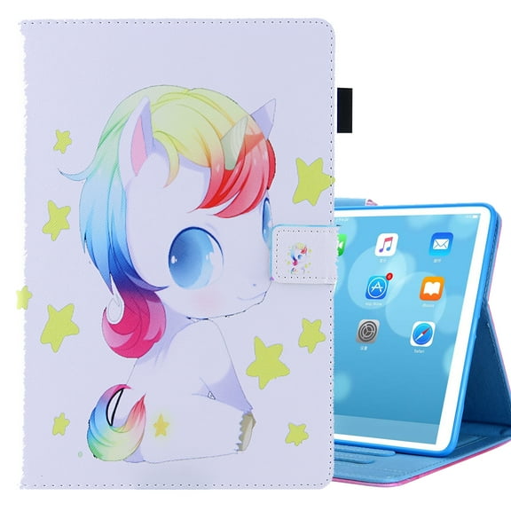 Allytech iPad mini 6 Case, iPad Mini 6 Flip Case 8.3", PU Leather Smart Cover Auto Sleep Wake Multi Angle Stand Shockproof Protection TPU Back Cover for Apple iPad mini 6 2021, Unicorn