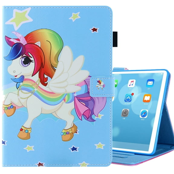 Allytech iPad mini 6 Case, iPad Mini 6 Flip Case 8.3", PU Leather Smart Cover Auto Sleep Wake Multi Angle Stand Shockproof Protection TPU Back Cover for Apple iPad mini 6 2021, Star Unicorn