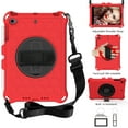 thumbnail image 1 of Allytech iPad mini Case for Kids, iPad mini 5 Cover, iPad mini 1 2 3 4 Case, Silicone 360 Rotating Hand Strap Kickstand Shoulder Strap Kids Friendly Cover for Apple iPad mini 1 2 3 4 5, Red/Black, 1 of 6