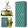 thumbnail image 1 of Allytech for iPhone 11 6.1 Inch Wallet Style Magnetic Snap Flip Cover, Diamond Pattern PU Leather with Kickstand Card Slot Shockproof Drop Case for iPhone 11, Green, 1 of 6