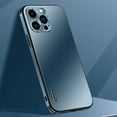 thumbnail image 1 of Allytech iPhone 11 Pro Case Cover, Ultra Slim Fit Lightweight Shockproof Anti-scratch Aluminum Metal Frame Case Camera Cover Bumper Case for Apple iPhone 11 Pro 6.1 Inch - Deep Blue, 1 of 5