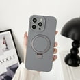 thumbnail image 1 of Allytech for iPhone 11 Pro Max 6.5" Case Ring Stand, Liquid Silicone Compatible with Magsafe Wireless Charging Support Anti-Scratch Bumper Shockproof Phone Case for Apple iPhone 11 Pro Max,Gray, 1 of 8