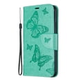 thumbnail image 1 of Allytech iPhone 11 Pro Max Case (6.5"), Slim Fit PU Leather Folio Butterfly Embossed Shockproof Wrist Hand Strap Flip Cards Holder Wallet Case TPU Back Cover for Apple iPhone 11 Pro Max, Green, 1 of 8
