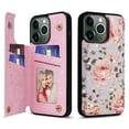 thumbnail image 1 of Allytech iPhone 11 Pro Max Case with Card Holder, Stylish Flower with Glitter Bling Rhinestone Stand Shockproof Slim Fit Bumper Wallet Case for Apple iPhone 11 Pro Max - Flower, 1 of 7