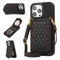 thumbnail image 1 of Allytech for iPhone 11 Pro Max Case, Crossbody Wallet Case PU Leather with RFID Blocking Card Holder Kickstand Magnetic Closure Inner Mirror Case for iPhone 11 Pro Max 6.5" 2019, Black, 1 of 10