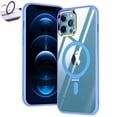 thumbnail image 1 of Allytech iPhone 11 Pro Max Case, iPhone 11 Pro Max Magsafe Case with Stand, Clear Back Cover Shockproof Anti-scratch Protective Slim Transparent Case Cover for Apple iPhone 11 Pro Max - Blue, 1 of 7