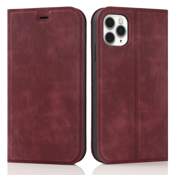 Allytech iPhone 11 Pro Max PU Leather Wallet Case with RFID Blocking Card Slots Kickstand Magnetic Closure, Shockproof Protective TPU Flip Cover For iPhone 11 Pro Max,Red