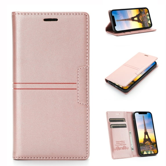 Allytech iPhone 11 Pro Max Wallet Case(6.5 inch 2019), Lightweight PU Leather Magnetic Cover Kickstand 2 Card Slots & 1 Cash Holder Shockproof TPU Back Women Men Case for iPhone 11 Pro Max, Rosegold