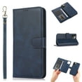 thumbnail image 1 of Allytech iPhone 11 Pro Max Wallet Case with Card Holder, PU Leather Magnetic Detachable 2 in 1 Case with Kickstand Shockproof Wrist Strap Removable Lanyard Flip Case [Support Magnetic Car Mount], Blue, 1 of 5