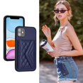 thumbnail image 1 of Allytech iPhone 11 Wallet Case with Hand Wrist, PU Leather RFID Blocking Cards Slots Shockproof Stand Feature Bumper Magnetic Closure Slim Shell Phone Case for Apple iPhone 11, Blue, 1 of 7