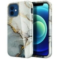 thumbnail image 1 of Allytech iPhone 12 Case with Screen Protector, iPhone 12 Pro Case, Heavy Duty Protection Shockproof Rugged Hybrid Case Silicone Hard PC Back Cover for Apple iPhone 12 / iPhone 12 Pro, Hoary Marble, 1 of 1