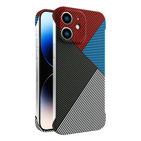 Allytech iPhone 12 Case, iPhone 12 Cover, Carbon Fiber Ultra Slim Fit Lightweight Shockproof Anti-Scratch Protective Phone Case for Apple iPhone 12 - Silver