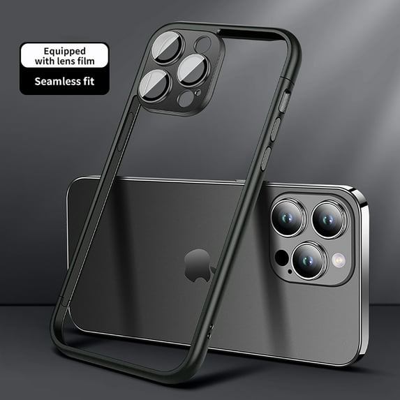 Allytech iPhone 12 Frame Case, Camera Lens Protector Frame Protective Bumerp Slim Fit Lightweight Corner Shock Resistant Phone Case for Apple iPhone 12 - Black