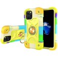 thumbnail image 1 of Allytech for iPhone 12 Pro Max 2020 Case with Tempered Glass Screen Protector[1 Pack], PC + TPU Hybrid Anti-Scratch 360° Rotation Ring Holder Kickstand [Work with Magnetic Car Mount], Rainbow Green, 1 of 6