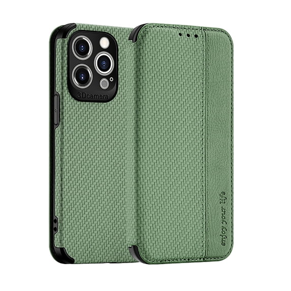 Allytech For iPhone 12 Pro Max 6.7 inch Card Slot Case,Luxury Magnetic PU Leather and Soft TPU Shockproof with Support Wireless Charging Cover.For iPhone 12 Pro Max,Green