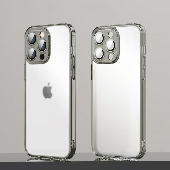 Allytech for iPhone 12 Pro Max 6.7 inch Clear Back Case,Stylish Camera Lens Protector Flexible Soft TPU and Frosted PC Anti-Yellowing Shockproof Slim Fit Phone Cover.For iPhone 12 Pro Max,Black