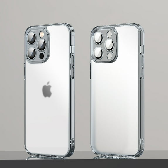 Allytech for iPhone 12 Pro Max 6.7 inch Clear Back Case,Stylish Camera Lens Protector Flexible Soft TPU and Frosted PC Anti-Yellowing Shockproof Slim Fit Phone Cover.For iPhone 12 Pro Max,Blue