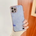 thumbnail image 1 of Allytech for iPhone 12 Pro Max 6.7 inch Stylish Slim Case,Shockproof Luxury Marble Texture Glossy Plating TPU Lightweight Fit Phone Cover.For iPhone 12 Pro Max,Purple, 1 of 9