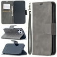 thumbnail image 1 of Allytech iPhone 12 Pro Max Case 6.7", PU Leather Slim Fit Magnetic Closure Hand Wrist Strap Shockproof Full Protection TPU Back Cover Shell Wallet Case for Apple iPhone 12 Pro Max, Gray, 1 of 6