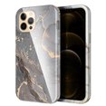 thumbnail image 1 of Allytech iPhone 12 Pro Max Case with Screen Protector, 3 Layers Hybrid Shockproof Full Protection Silicone Back Cover Case for Apple iPhone 12 Pro Max 6.7", Gray Marble, 1 of 1