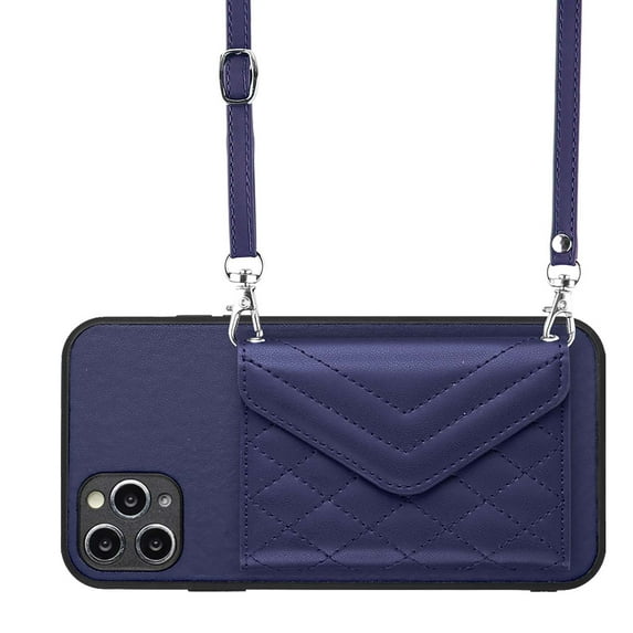 Allytech iPhone 12 Pro Max Case Wallet with Shoulder Strap, Luxury Back Cover for Girls Women PU Leather Shockproof Cards Holder Stand Magnetic Closure Phone Case for Apple iPhone 12 Pro Max, Blue