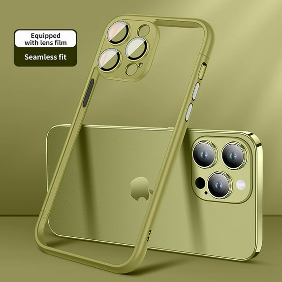 Allytech iPhone 12 Pro Max Frame Case, Camera Lens Protector Frame Protective Bumerp Slim Fit Lightweight Corner Shock Resistant Phone Case for Apple iPhone 12 Pro Max - Green