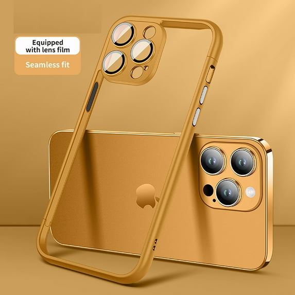 Allytech iPhone 12 Pro Max Frame Case, Camera Lens Protector Frame Protective Bumerp Slim Fit Lightweight Corner Shock Resistant Phone Case for Apple iPhone 12 Pro Max - Khaki