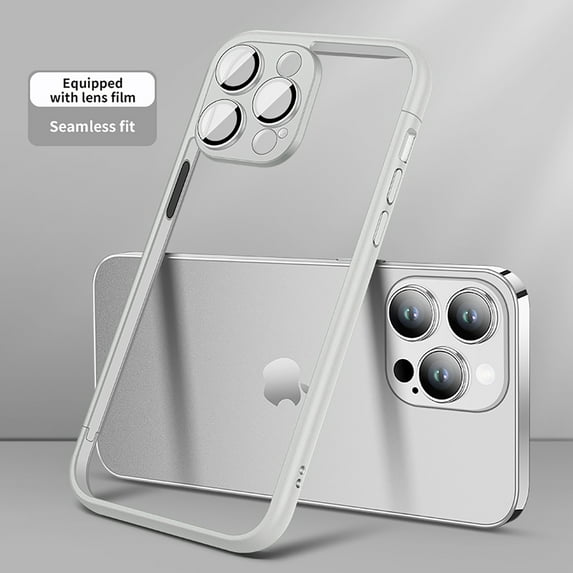 Allytech iPhone 12 Pro Max Frame Case, Camera Lens Protector Frame Protective Bumerp Slim Fit Lightweight Corner Shock Resistant Phone Case for Apple iPhone 12 Pro Max - White