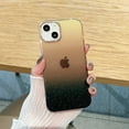 thumbnail image 1 of Allytech for iPhone 13 6.1 Inch Gradient Clear Case, Glitter Powder Colorful Back Colorless Frame Plating Camera Frame Scratchproof Shockproof Case for iPhone 13, Black Orange, 1 of 8