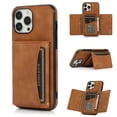 thumbnail image 1 of Allytech for iPhone 13 Case with Double Magnetic Clasp, Wallet PU Leather Cover Hands-Free Kickstand Back Card Slots/Cash Holder Flip Scratch Free Case for iPhone 13 6.1" 2021[5G], Brown, 1 of 6