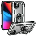 thumbnail image 1 of Allytech iPhone 13 Case, iPhone 13 Case with Kickstand, Military Grade Protection Shockproof 360 Degree Stand Ring Holder Magnetic Car Mount Case Cover for Apple iPhone 13, Silver, 1 of 6