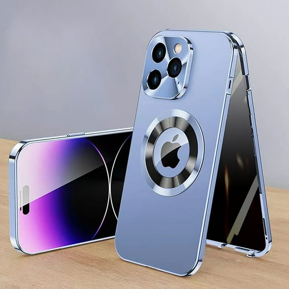 Allytech iPhone 13 Pro Case with Privacy Screen Protector, With Camera Lens Protector Full Body Protective Shockproof Magsafe Compatible Phone Case for Apple iPhone 13 Pro - Blue