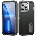 thumbnail image 1 of Allytech iPhone 13 Pro Case with Stand, Military Grade Shockproof Heavy Duty Protection Hybrid Rugged Bumper Kickstand Scratch Resistant Case Cover for Apple iPhone 13 Pro 6.1-inch, Black, 1 of 8
