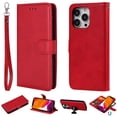 thumbnail image 1 of Allytech iPhone 13 Pro Case Wallet, Premium PU Leather Detachable Magntic Back Cover Shell Shockproof Protective Kickstand Cards Holder Wallet Cover for Apple iPhone 13 Pro 6.1", Red, 1 of 8